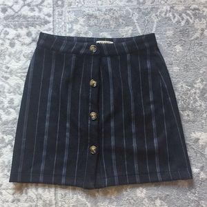 Black Pin Stripped Skirt